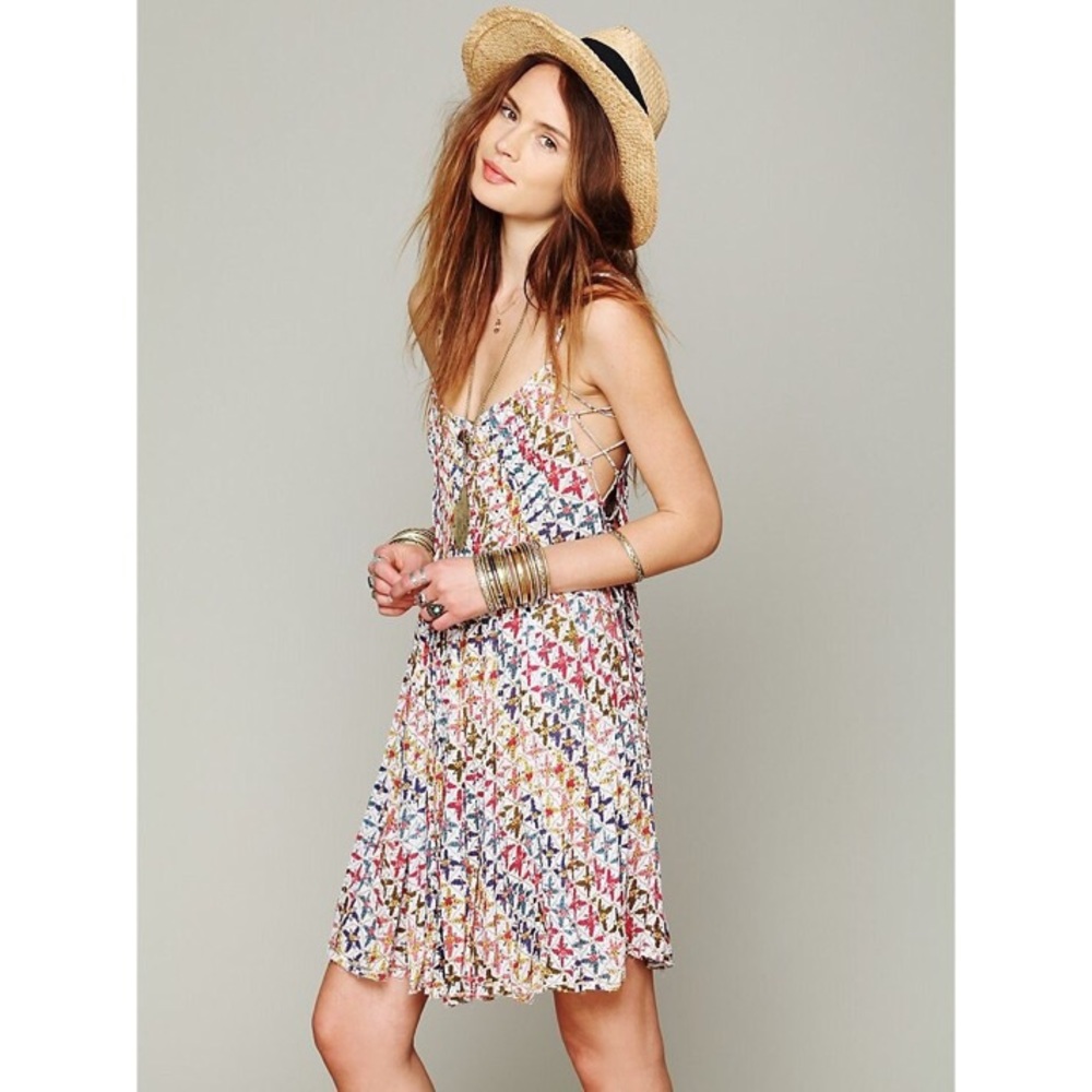 Free People One Multicolor Imperial Palm Dress